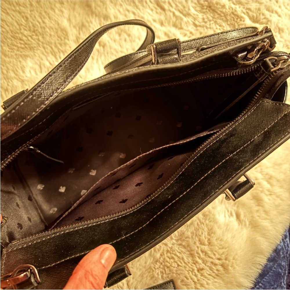 GUC Kate Spade Black Glitter Satchel - Picture 4 of 7